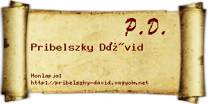 Pribelszky Dávid névjegykártya